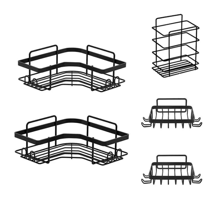 Iron Corner Storage Rack Trio