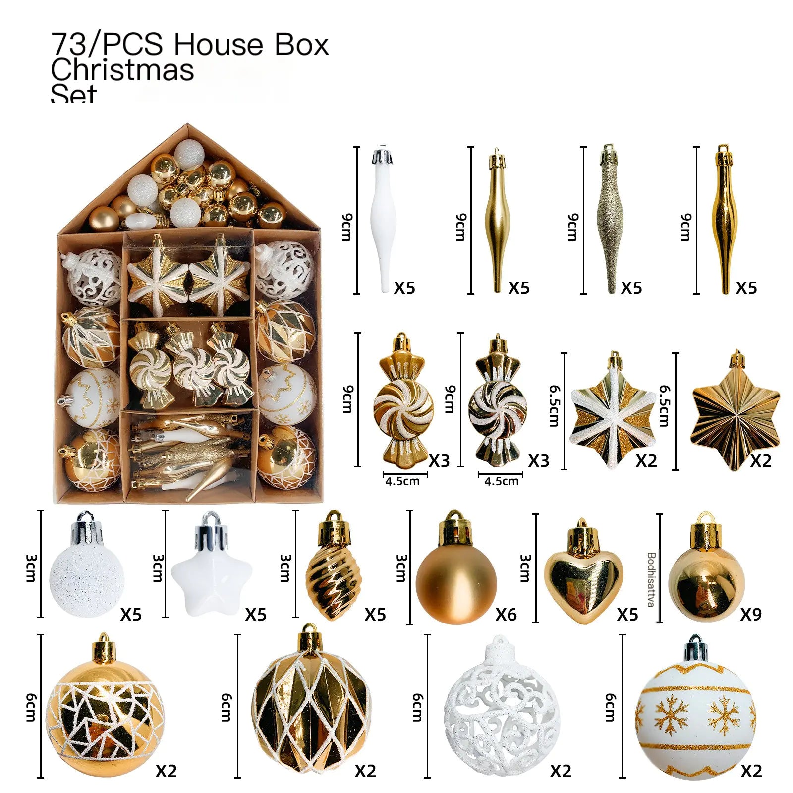 73pc Holiday Candy Ornament Collection
