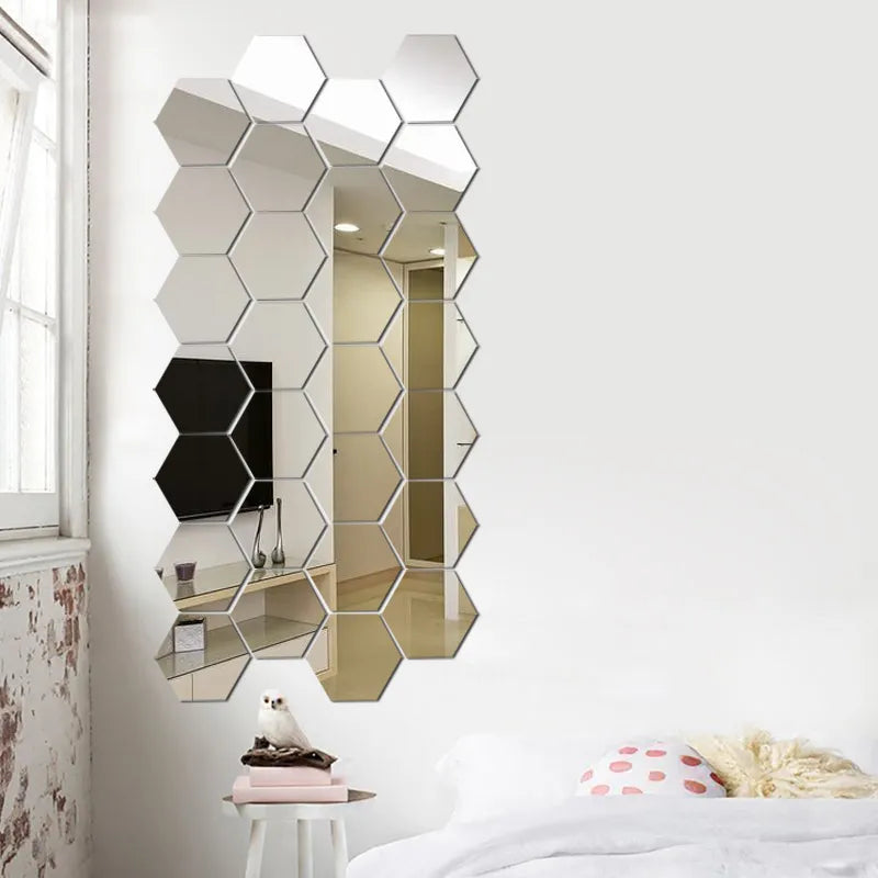 HexaMirror 3D Wall Decals