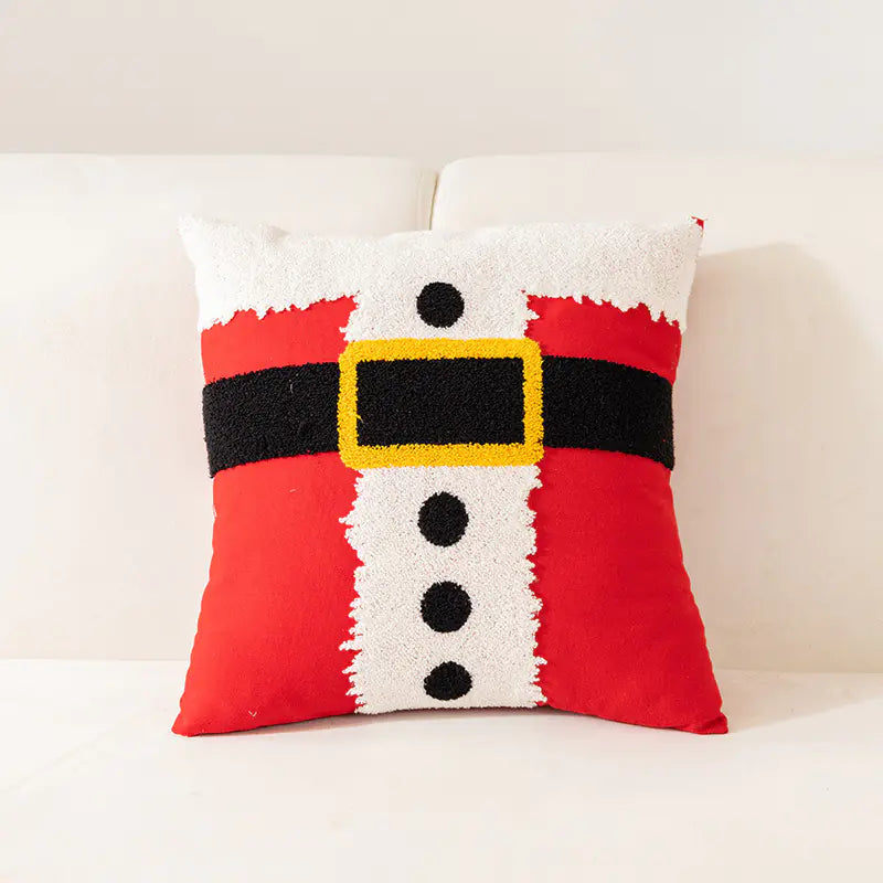 Festive Embroidery Christmas Pillow Cover