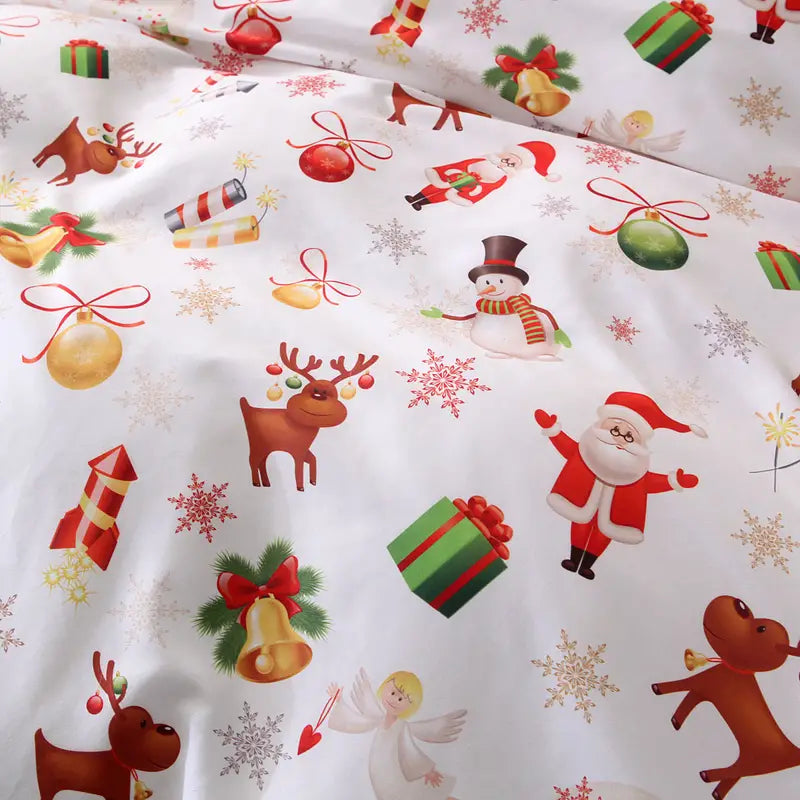 Christmas Duvet Cover Set with Two Pillowcases