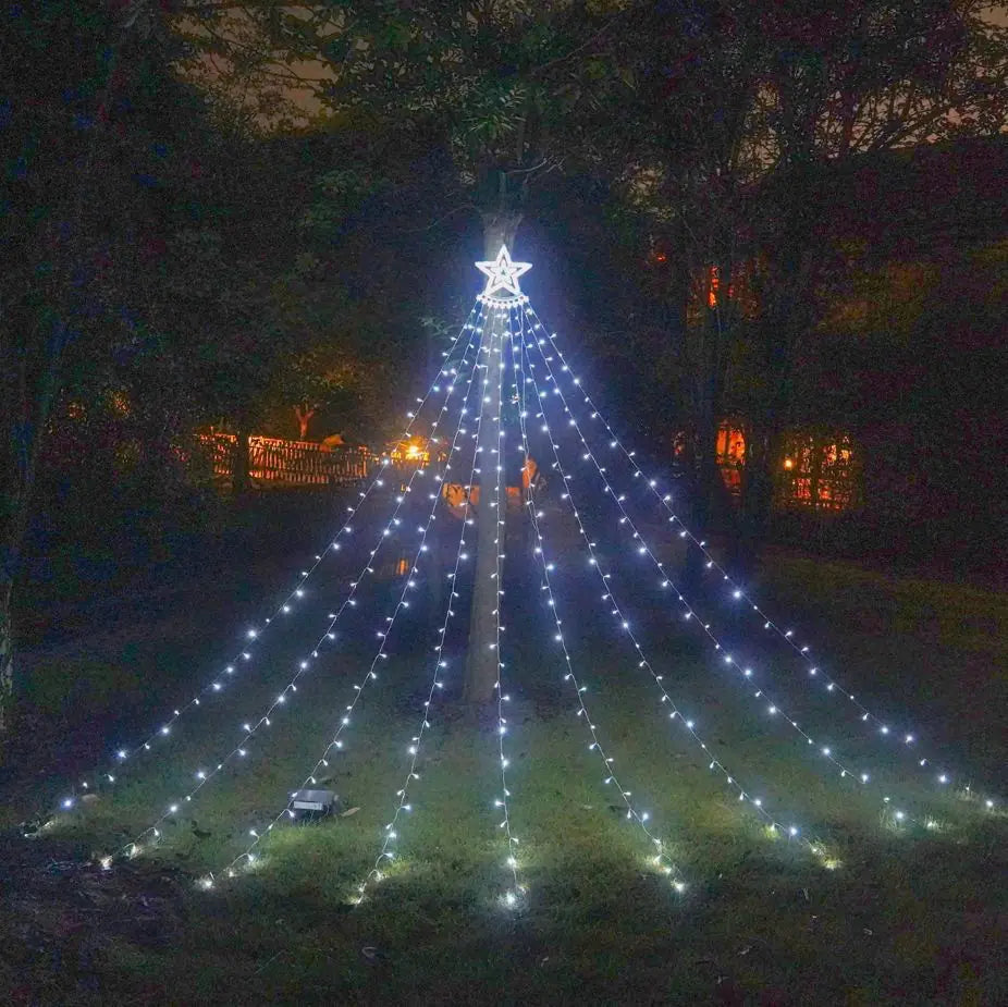 Magical LED Star Cascade Lights for Christmas