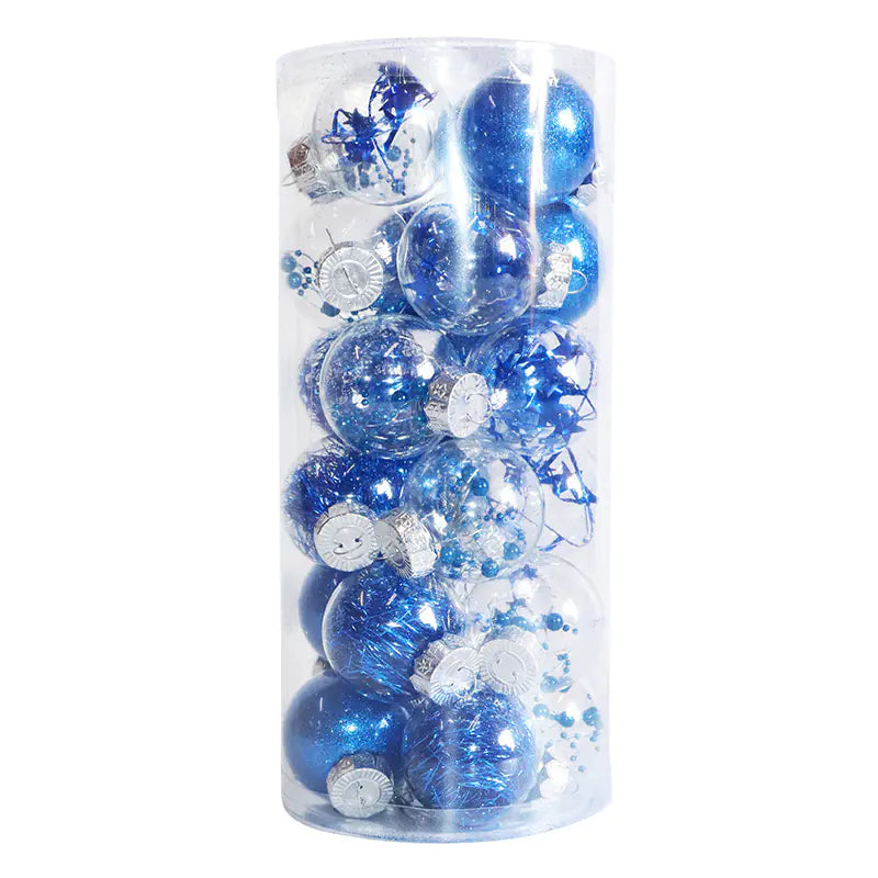 Festive 24-Pack Colorful 6cm Christmas Baubles