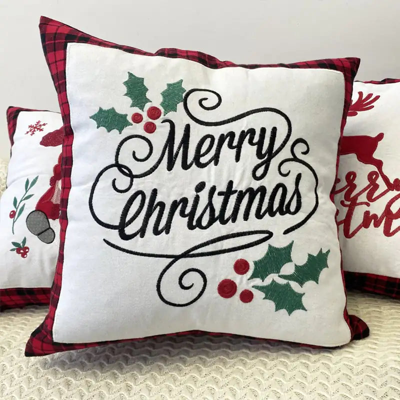 Holiday Embroidery Cushion Cover - Latest Style