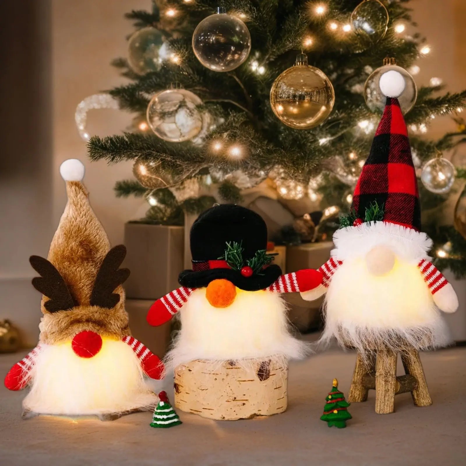 Glowing Q-Style Rudolf Ornament