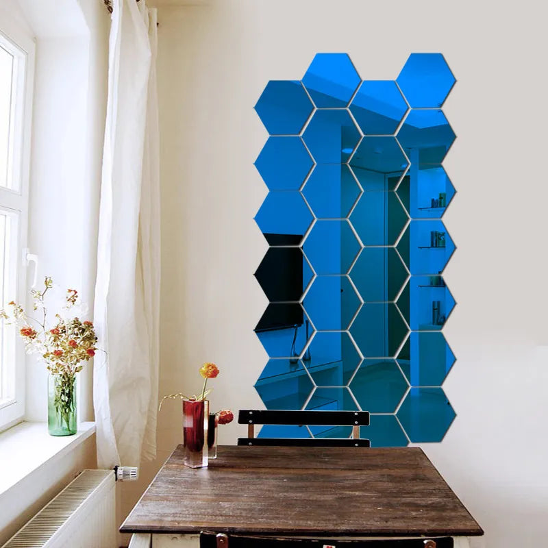 HexaMirror 3D Wall Decals