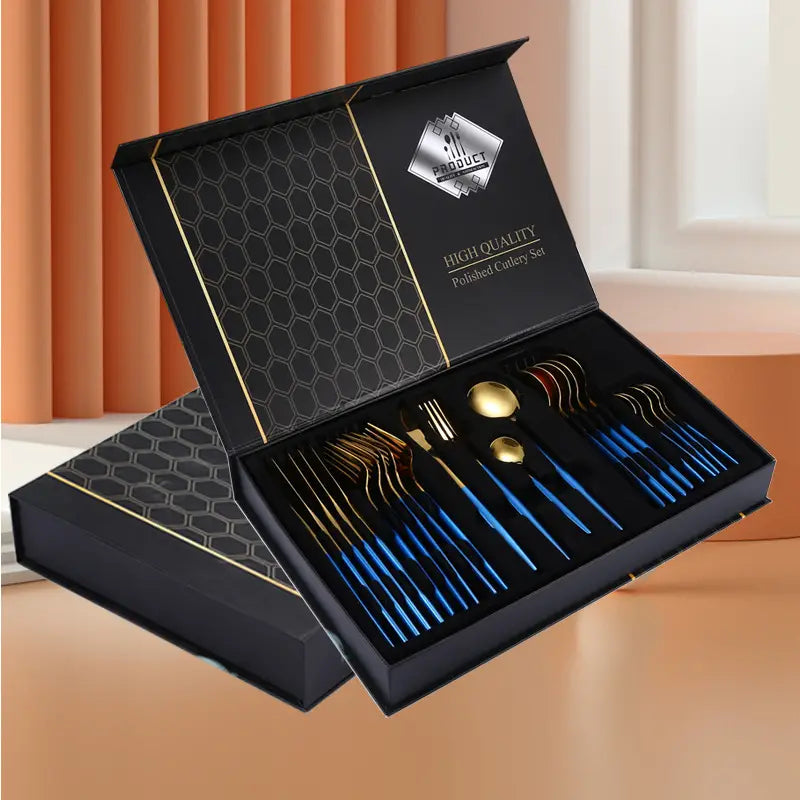 24pc Elegant Stainless Steel Dining Set