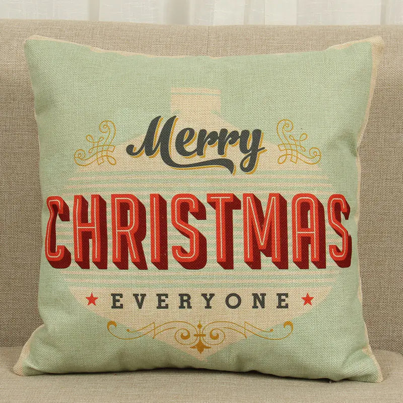 Holiday Reindeer Print Cushion Cover