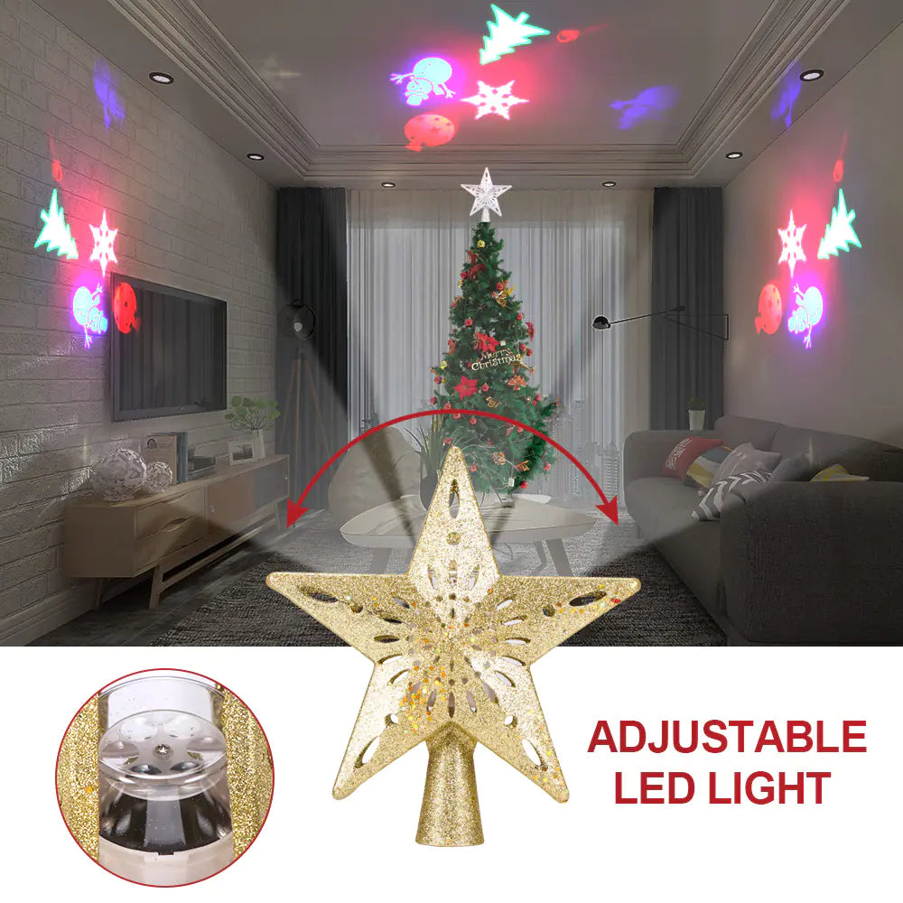 Radiant Star LED Christmas Tree Topper
