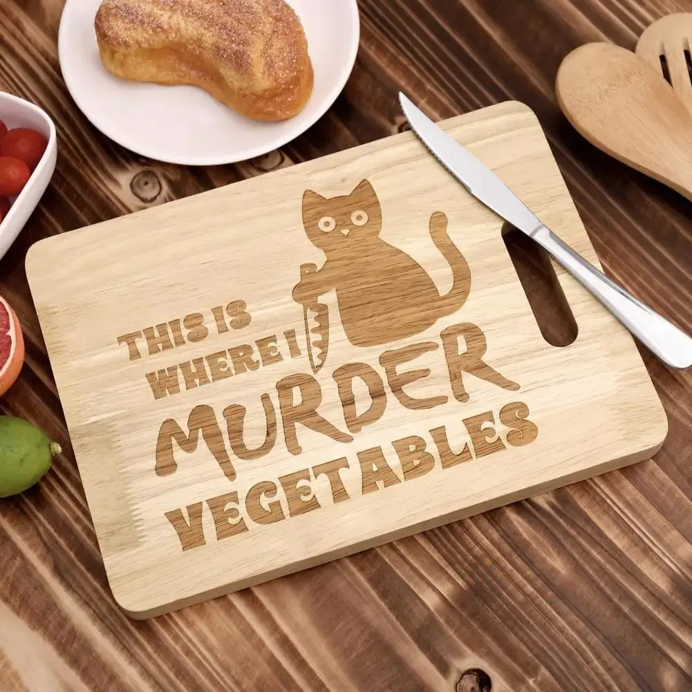 Chic Black Cat Wall-Mounted Cutting Board