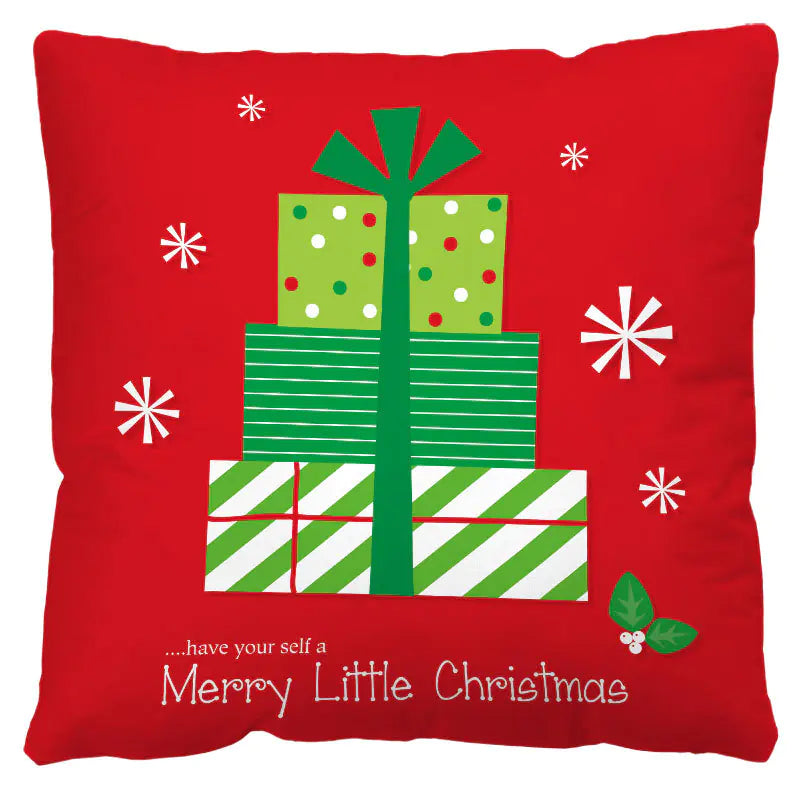 Nordic Red Plaid Holiday Pillow Cover