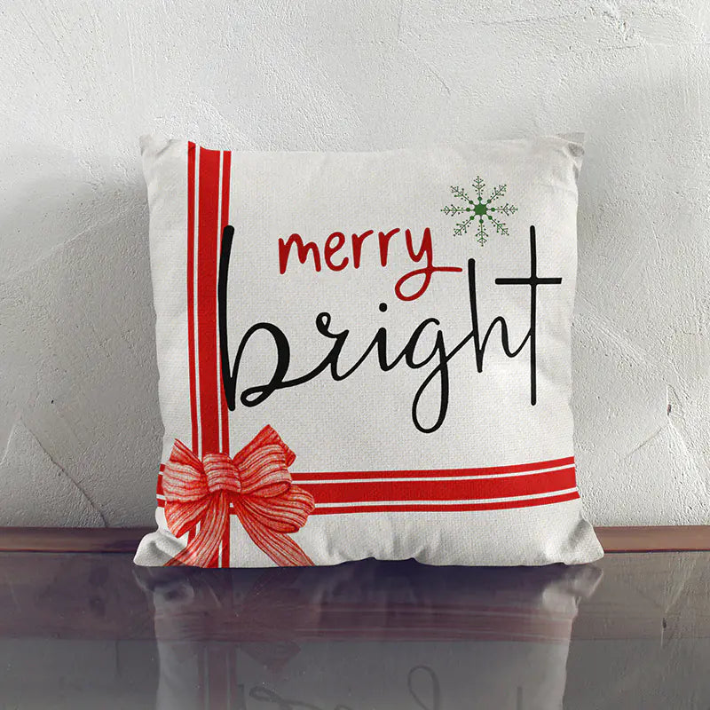 Festive Holiday Pillow Cover