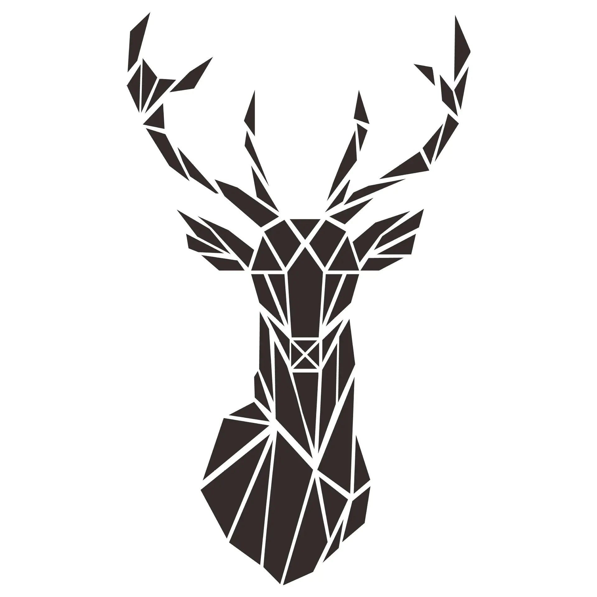 Chic 3D Deer Head Mirror Decal