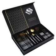 24pc Elegant Stainless Steel Dining Set