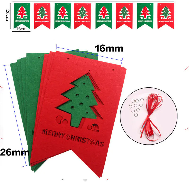 Festive Christmas Pennant Garland