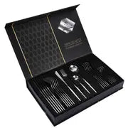24pc Elegant Stainless Steel Dining Set