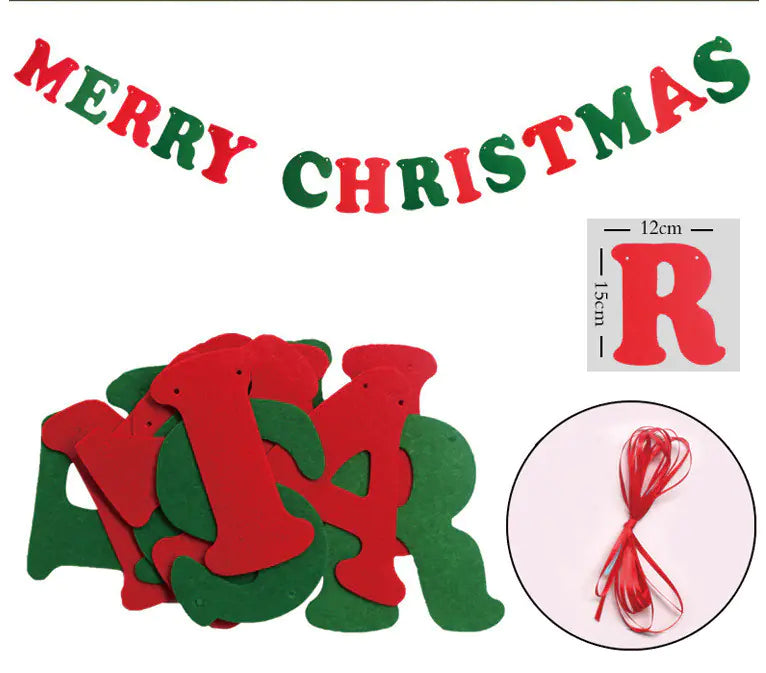 Festive Christmas Pennant Garland