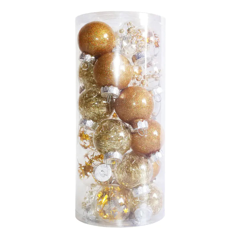 Festive 24-Pack Colorful 6cm Christmas Baubles