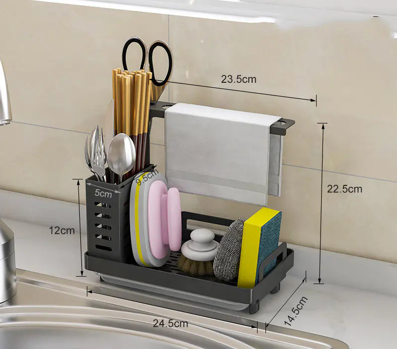 Dual-Tier Kitchen Storage Rack