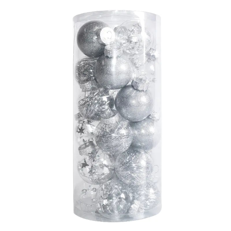 Festive 24-Pack Colorful 6cm Christmas Baubles