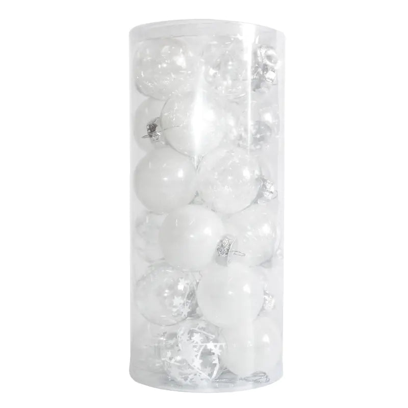 Festive 24-Pack Colorful 6cm Christmas Baubles