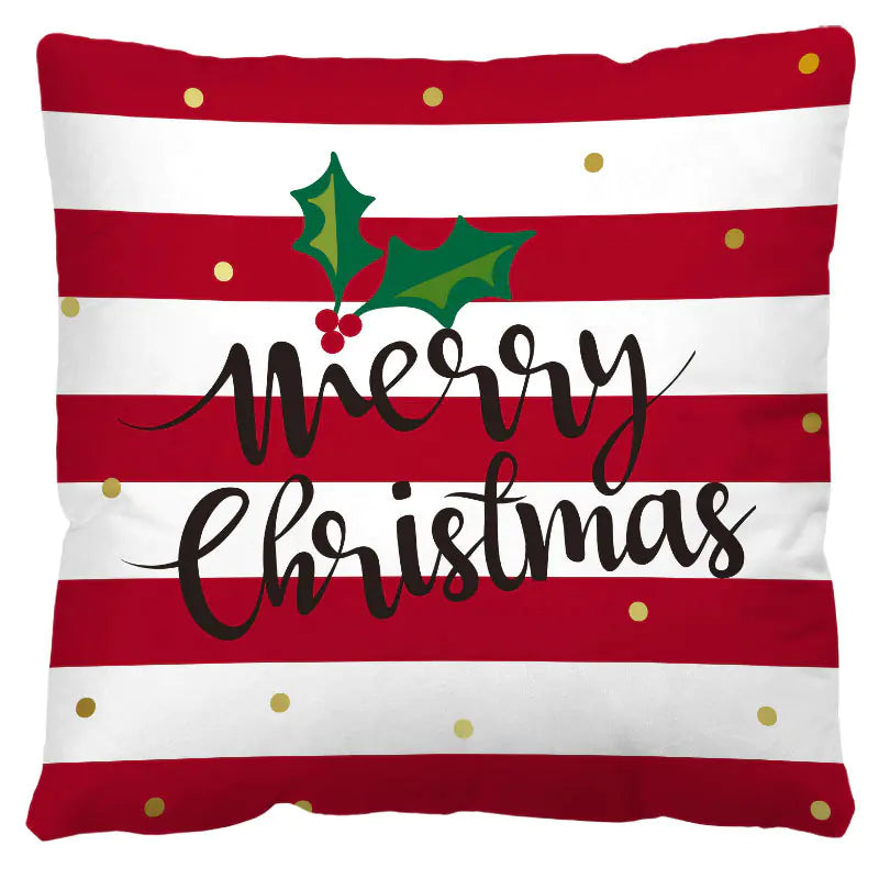 Nordic Red Plaid Holiday Pillow Cover