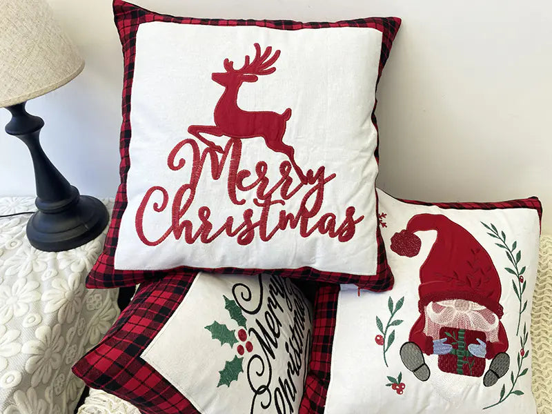 Holiday Embroidery Cushion Cover - Latest Style