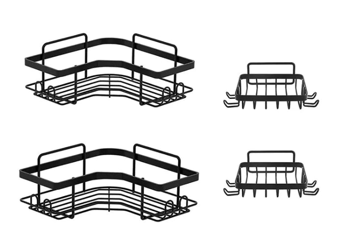 Iron Corner Storage Rack Trio