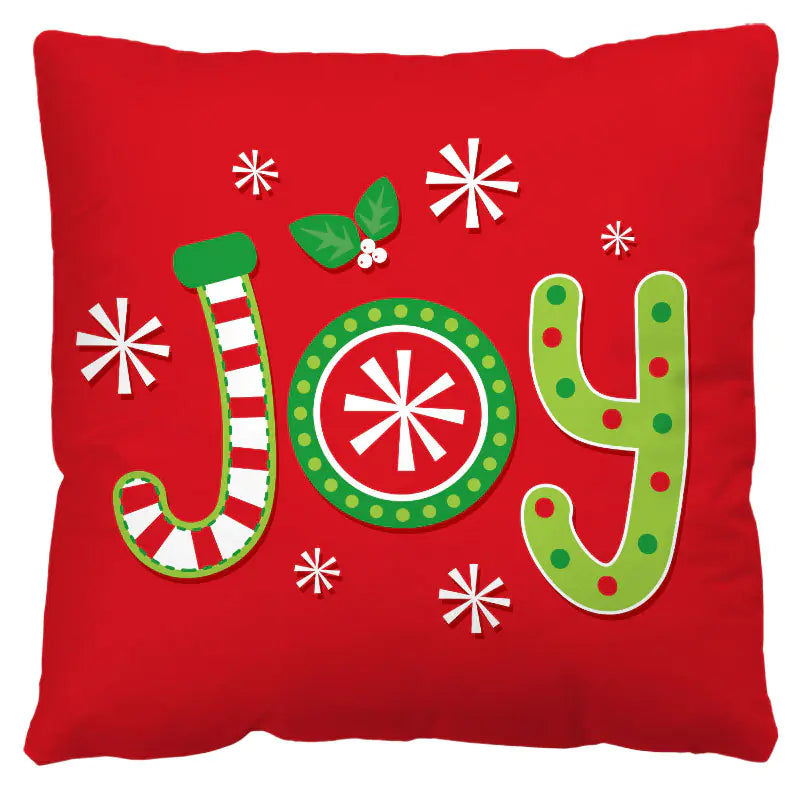 Nordic Red Plaid Holiday Pillow Cover