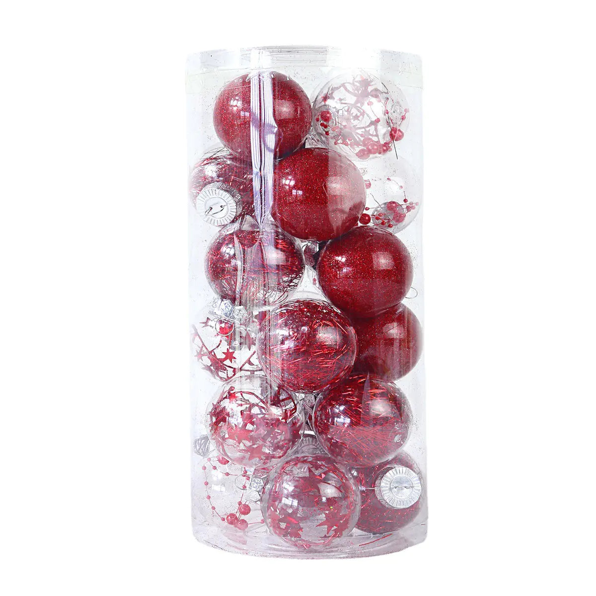 Festive 24-Pack Colorful 6cm Christmas Baubles
