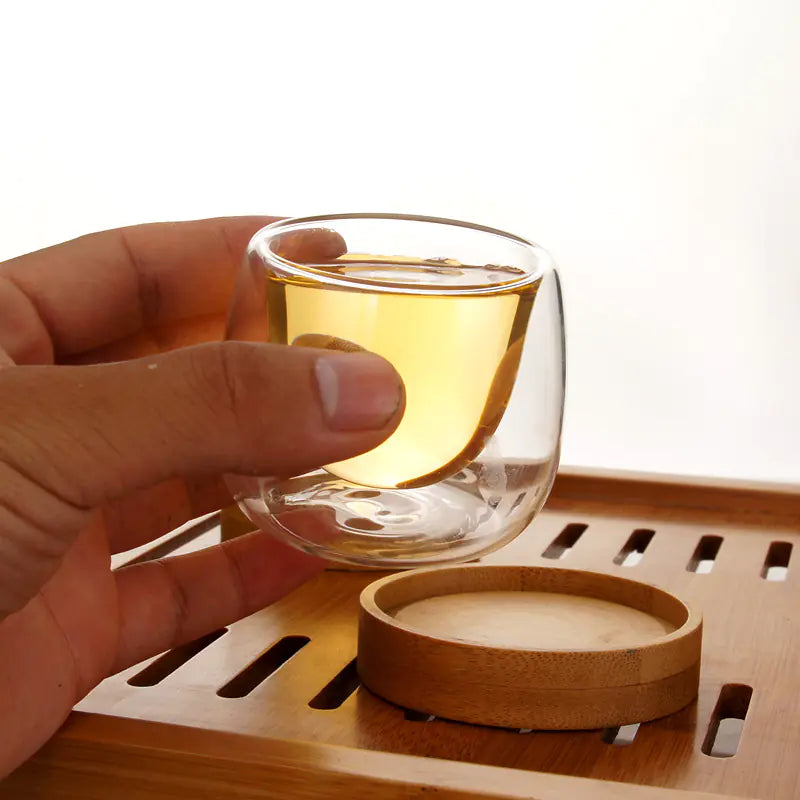 Artisan Borosilicate Glass Tea Cup Set