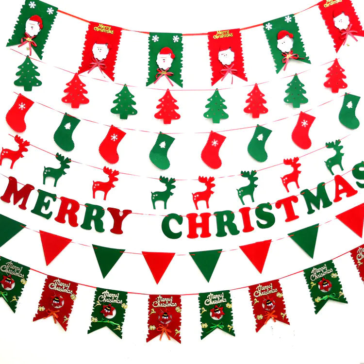 Festive Christmas Pennant Garland