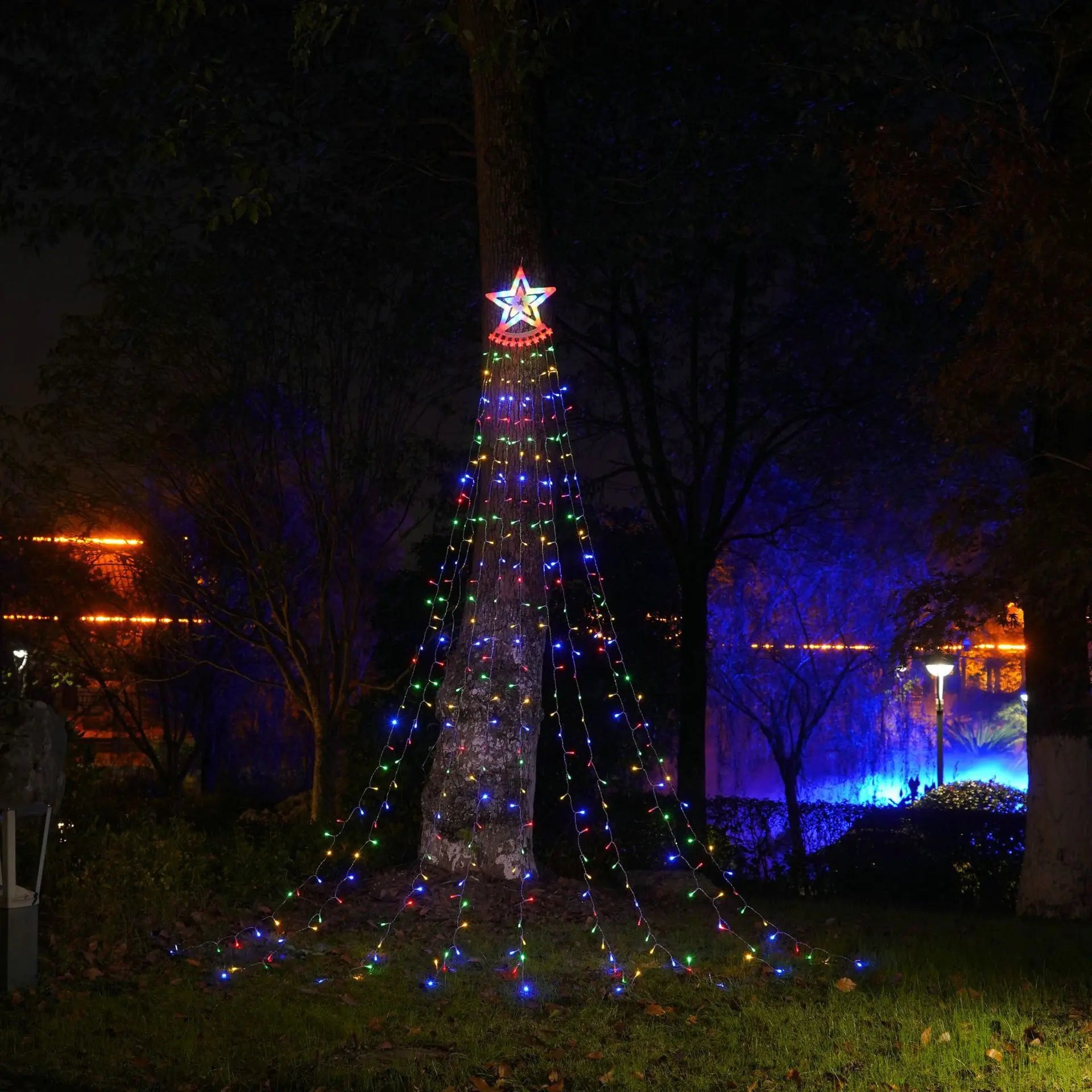 Magical LED Star Cascade Lights for Christmas