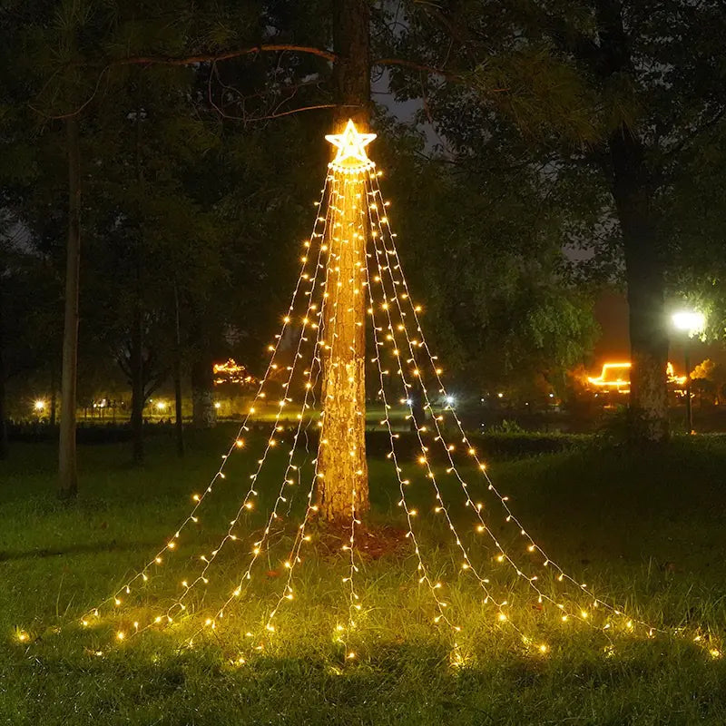 Magical LED Star Cascade Lights for Christmas