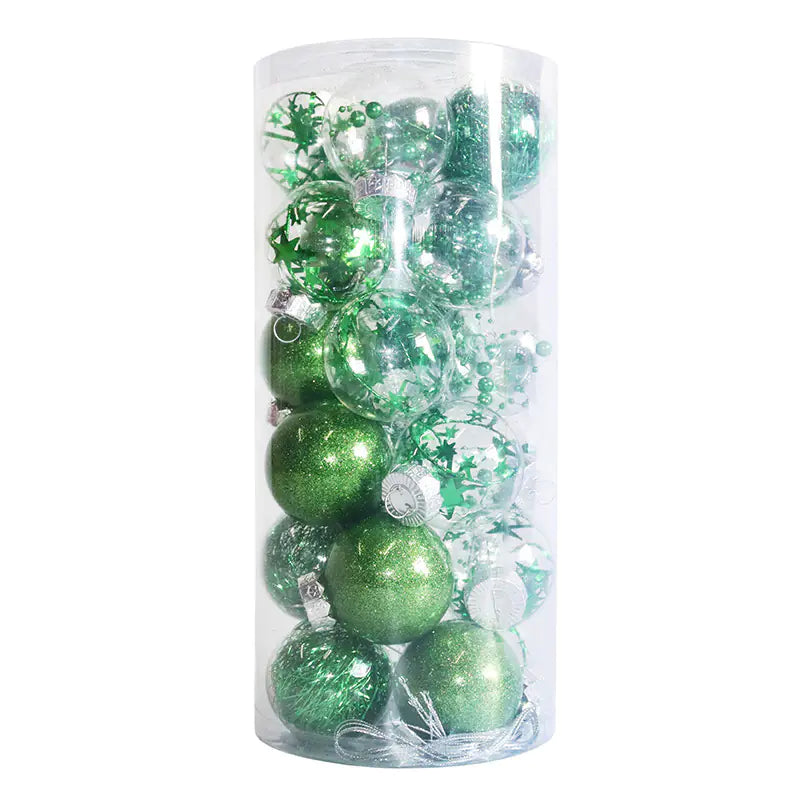 Festive 24-Pack Colorful 6cm Christmas Baubles
