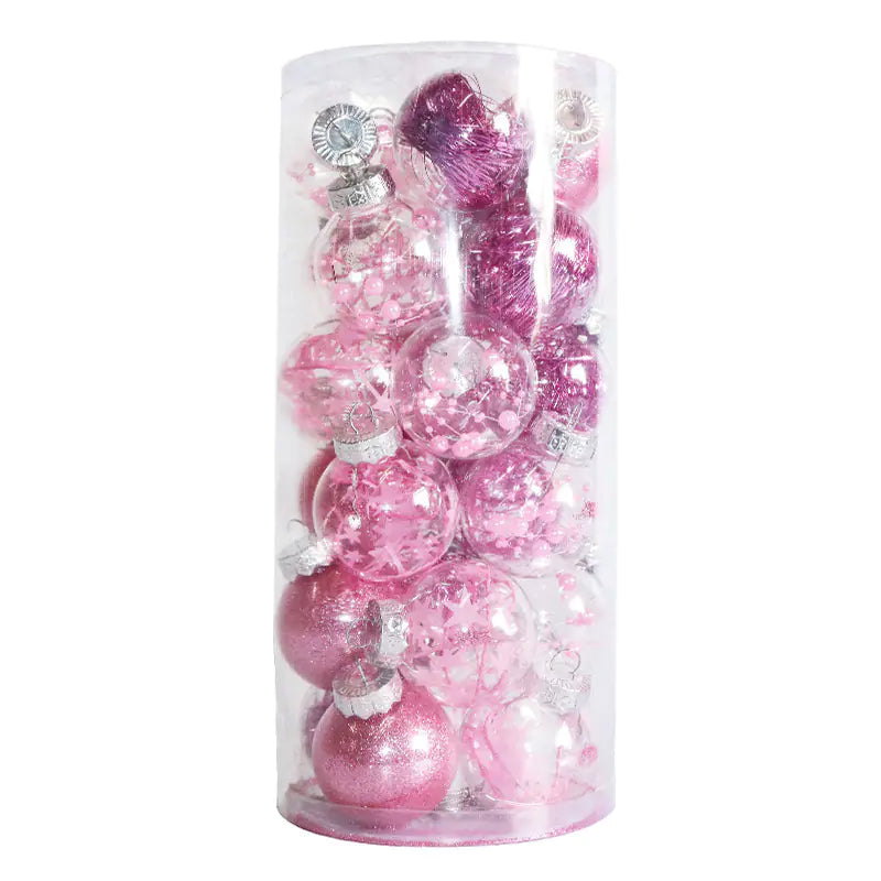 Festive 24-Pack Colorful 6cm Christmas Baubles