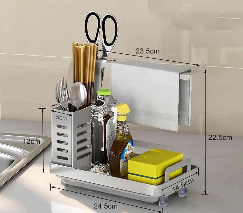 Dual-Tier Kitchen Storage Rack