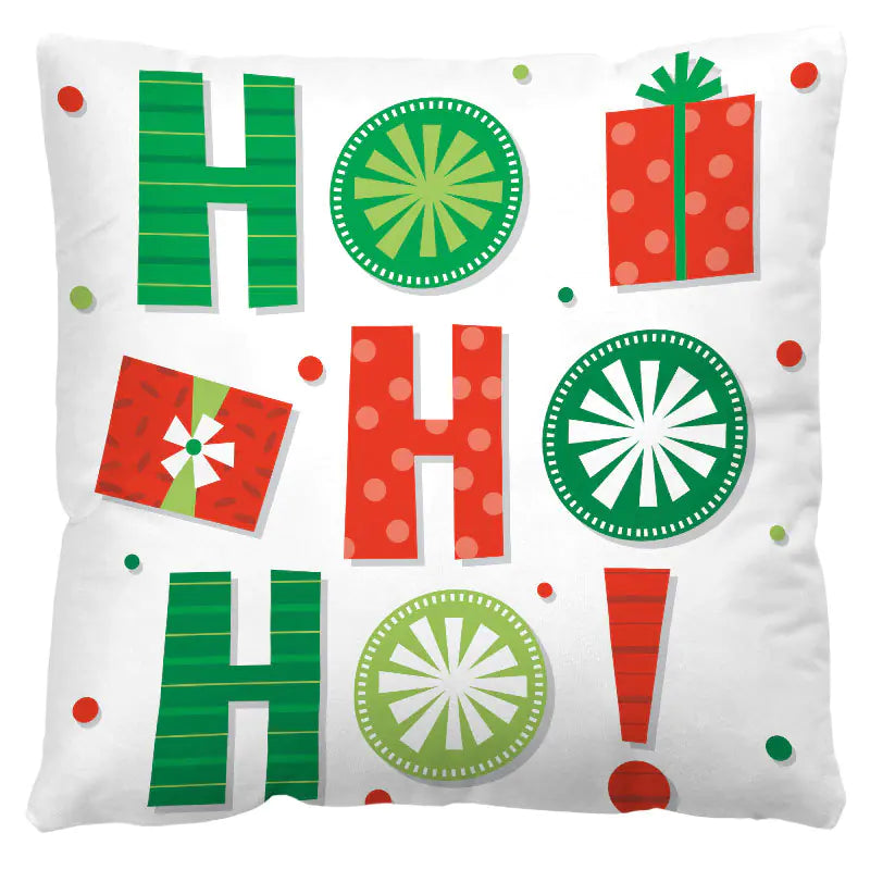 Nordic Red Plaid Holiday Pillow Cover