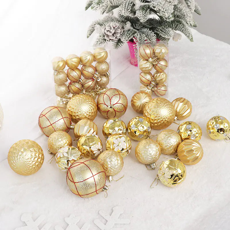 Festive Elegance Christmas Ornament Set/ 46PC