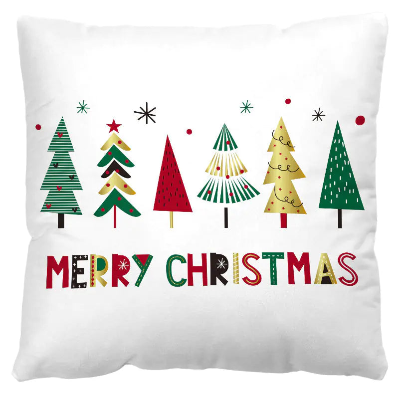 Nordic Red Plaid Holiday Pillow Cover