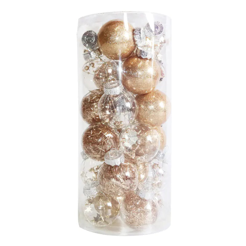Festive 24-Pack Colorful 6cm Christmas Baubles