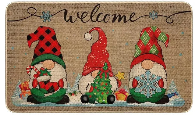 Holiday Gnome Welcome Mat