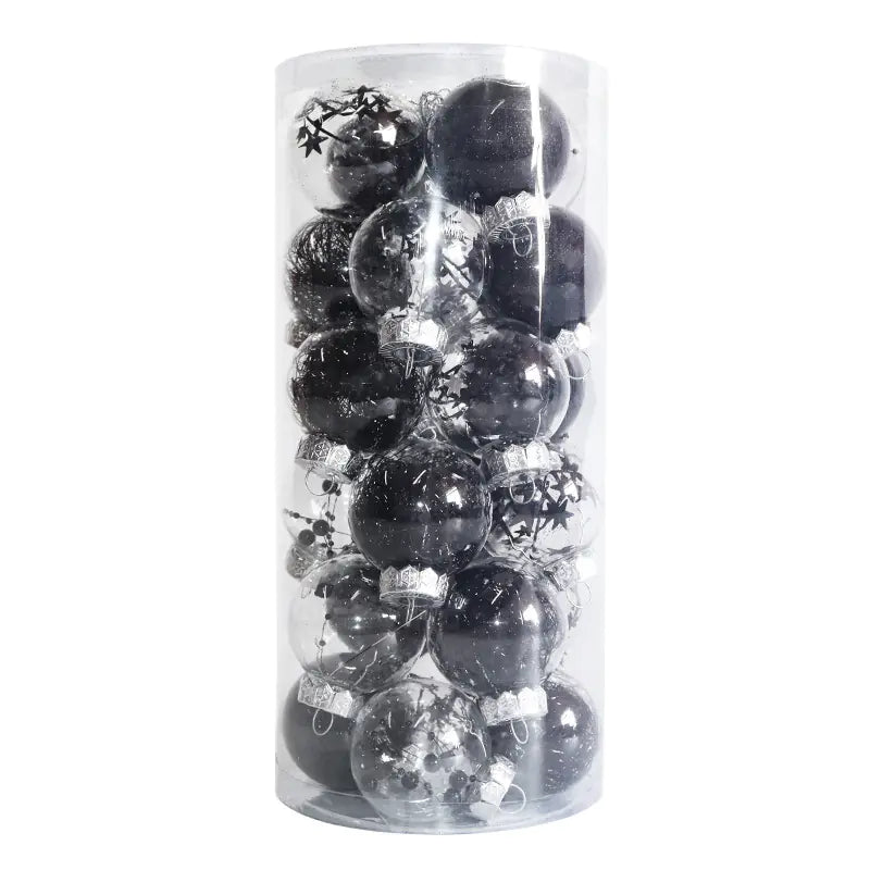 Festive 24-Pack Colorful 6cm Christmas Baubles