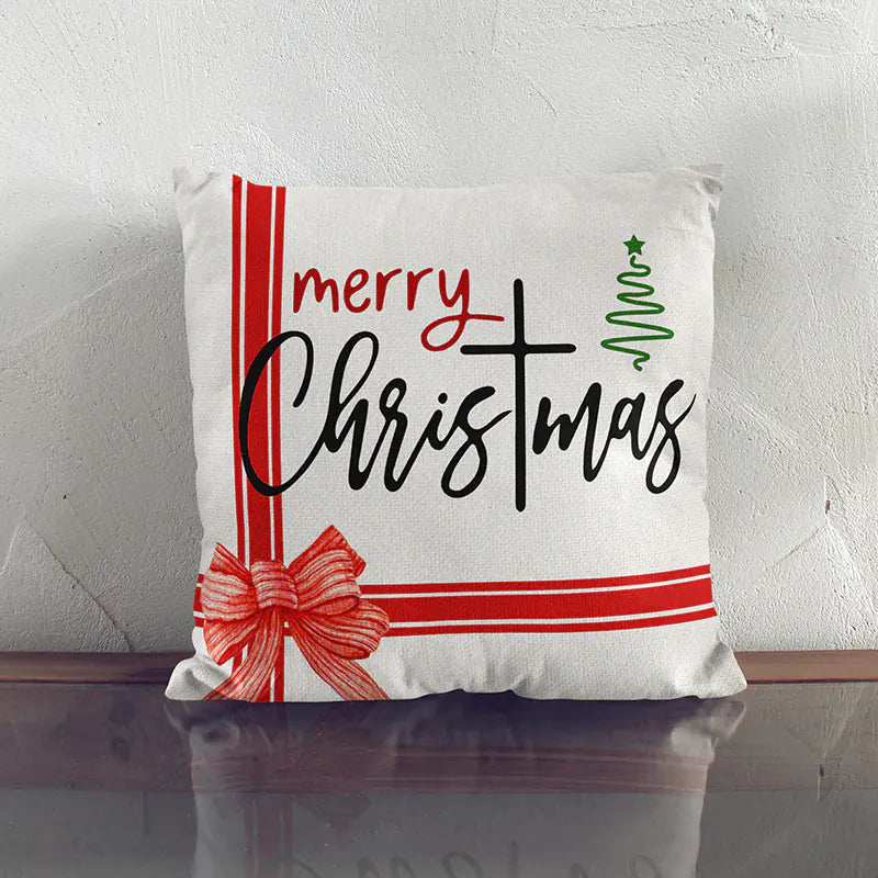 Festive Holiday Pillow Cover