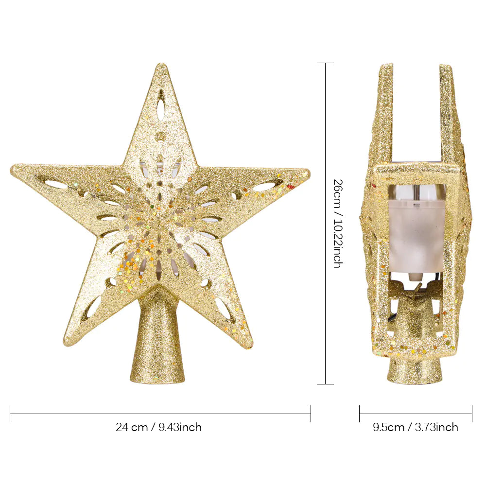 Radiant Star LED Christmas Tree Topper